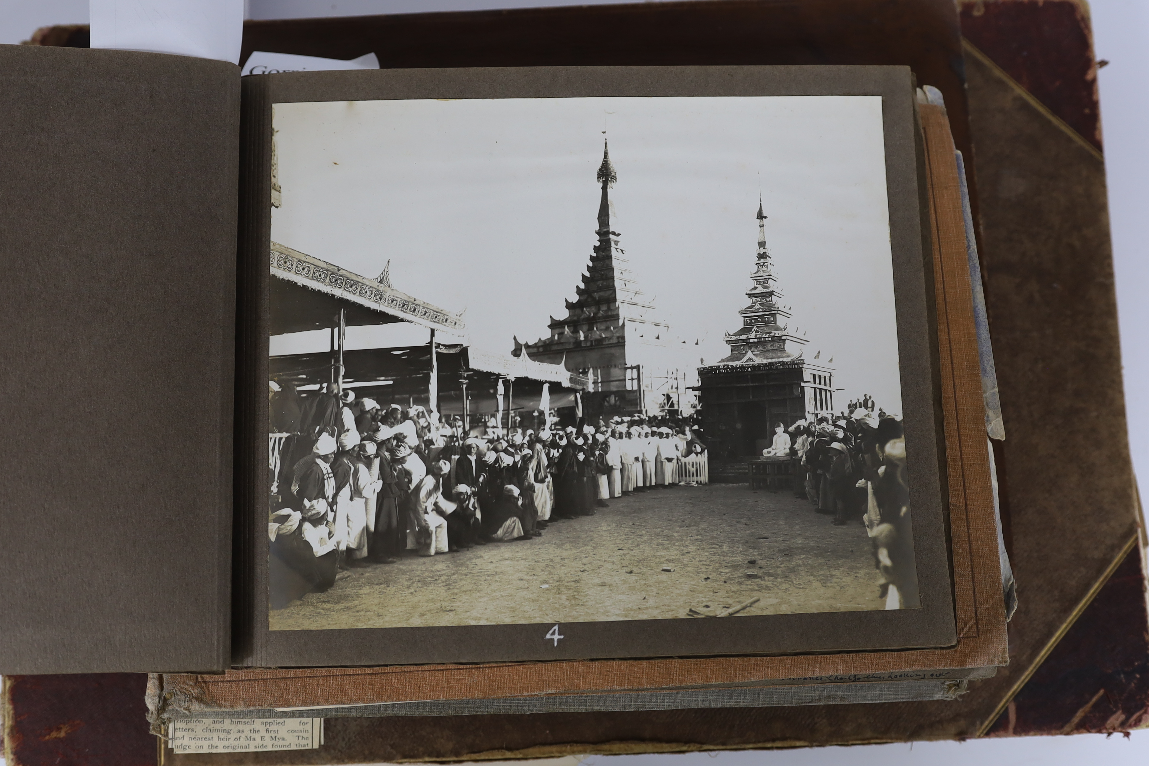 McCallum, J.L (M.A. I. C.S) - Five early 20th century albums of black and white photographs, mostly covering the career of J. L. McCallum, whilst Commissioner of the Northern and Southern Shan States at Nanshan [Burma],